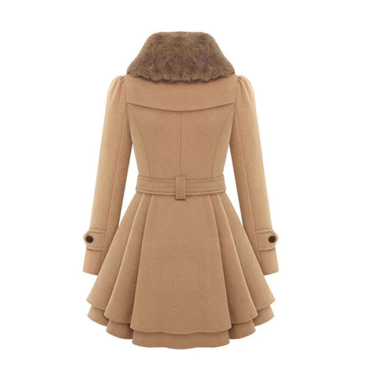 VALERIE - CHIC TRENCH COAT WITH FAUX FUR