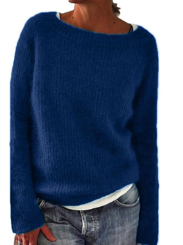 GENNIE - FINE KNIT LOOP-NECK SWEATER