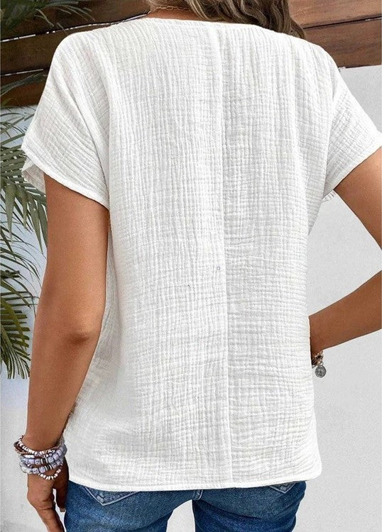 AEOLA - SMART COLLAR NECK TOP