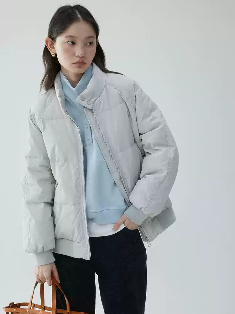 Rhea | High Button-Collar Puffer Jacket