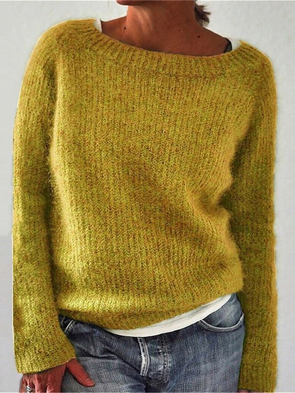 GENNIE - FINE KNIT LOOP-NECK SWEATER