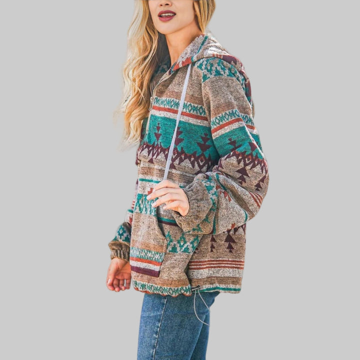 Robin | Comfy Oversized Zip Up Long Sleeve Hoodie Sweatshirt