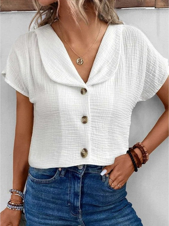 AEOLA - SMART COLLAR NECK TOP