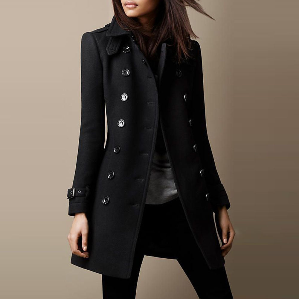 CAROLYN - LAPEL DOUBLE-BREASTED COAT