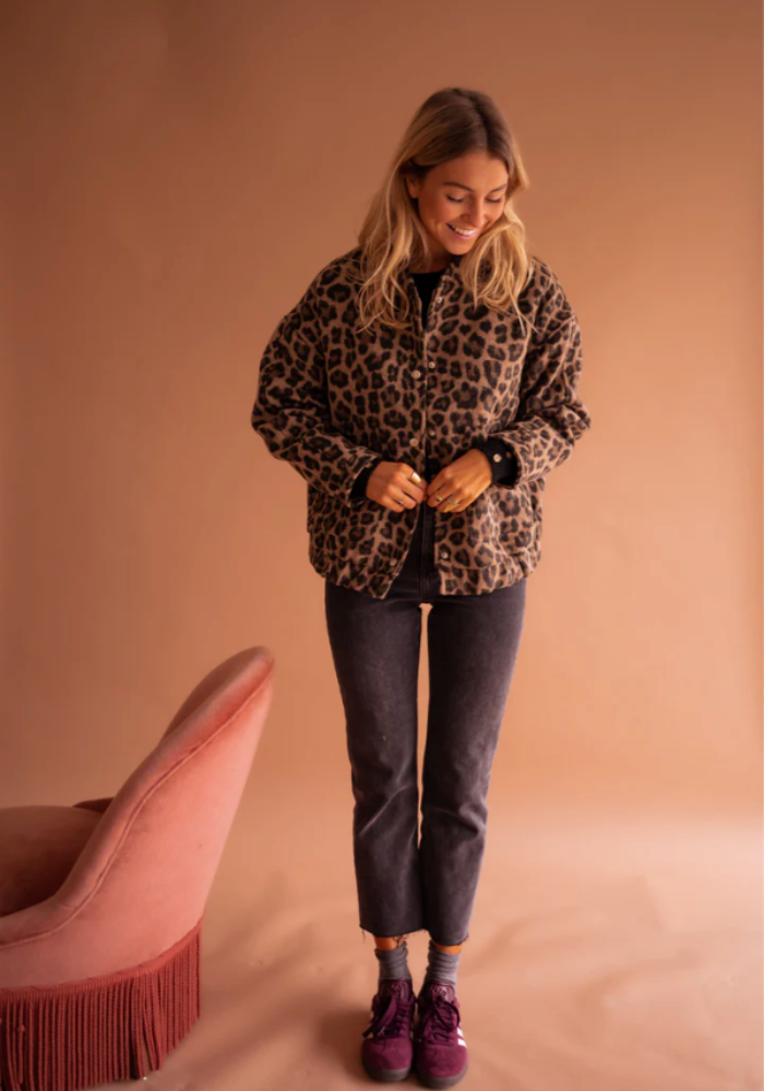 WINSLET - LEOPARD BOMBER JACKET