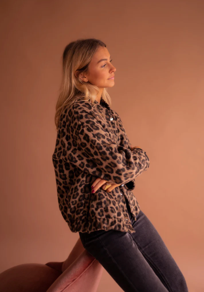 WINSLET - LEOPARD BOMBER JACKET