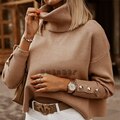 Aila | Turtleneck Long Sleeve Knitted Sweater