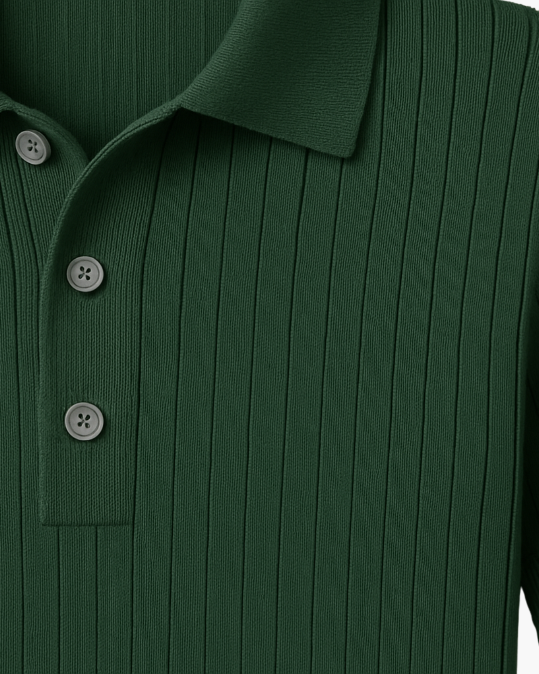 DEVIN - BREATHABLE COTTON KNIT POLO SHIRT