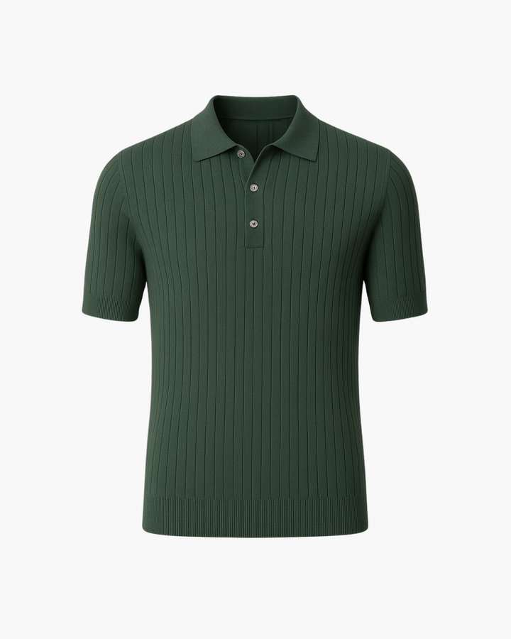 DEVIN - BREATHABLE COTTON KNIT POLO SHIRT