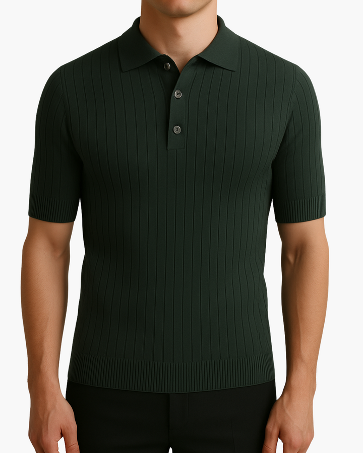 DEVIN - BREATHABLE COTTON KNIT POLO SHIRT