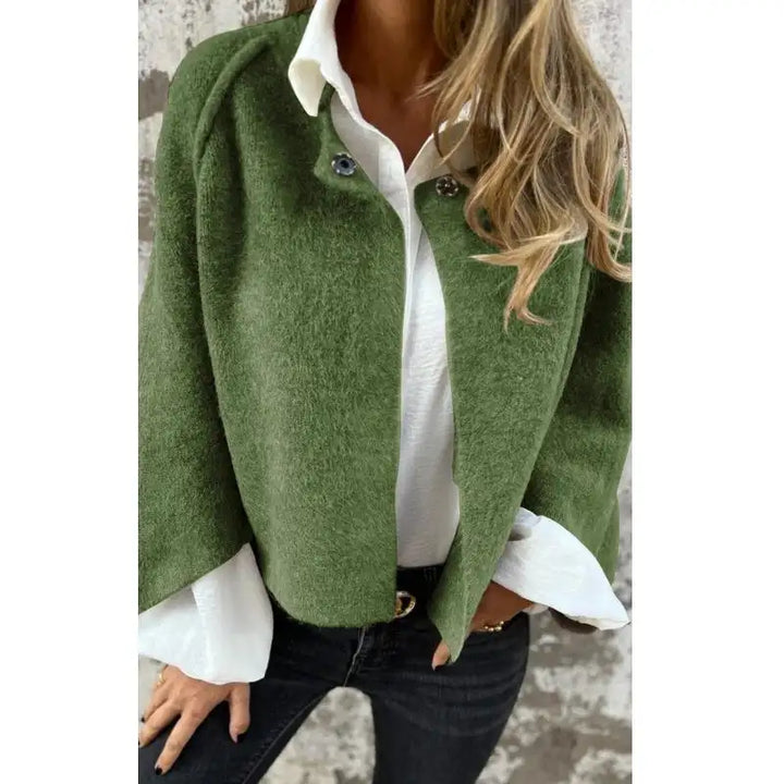 ANNABELLE - CLASSIC WOOL CARDIGAN LONG SLEEVES