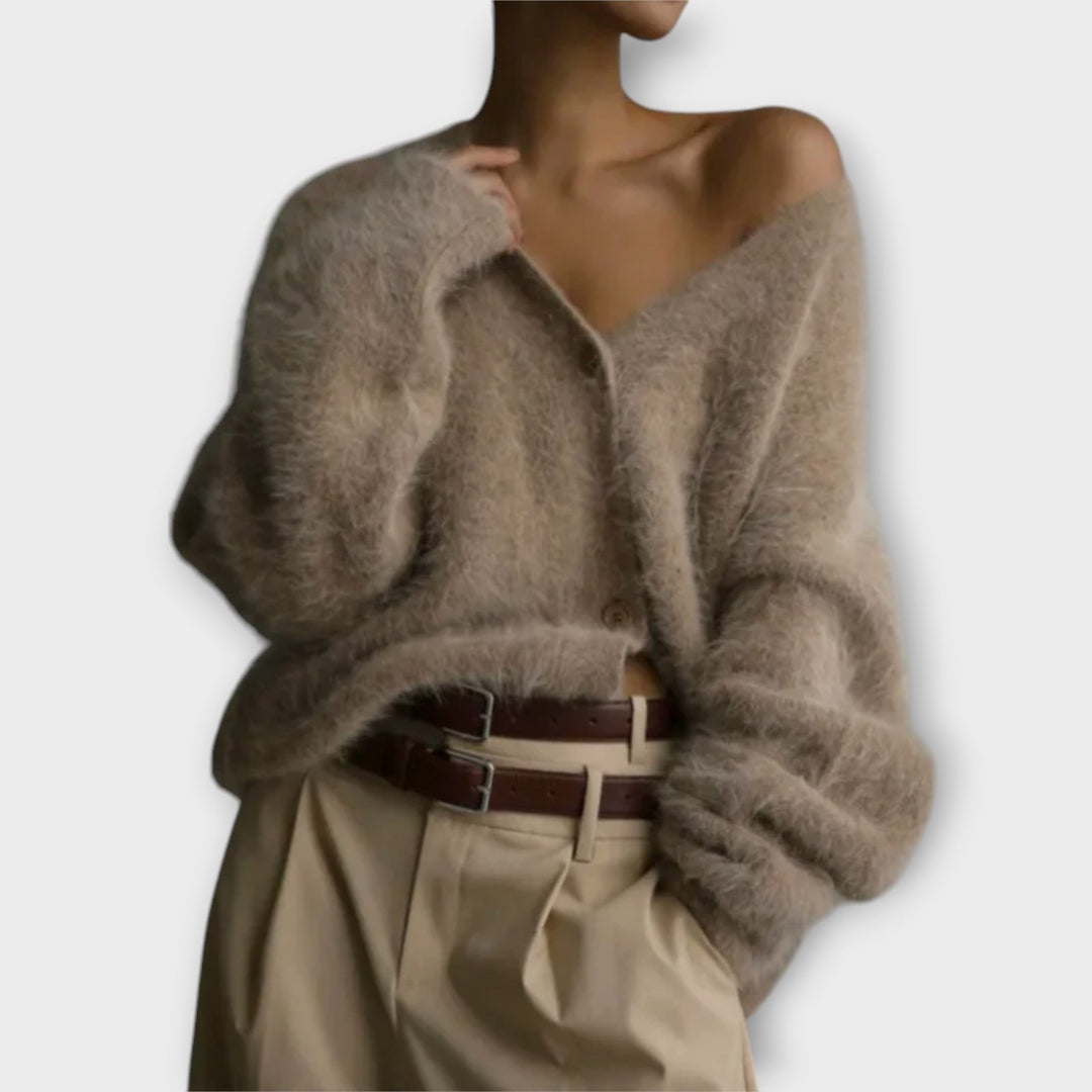 SUZANNE - FAUX FUR CARDIGAN