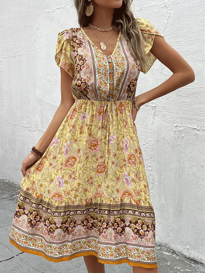 OPHERTA - BLOSSOM ELEGANT MIDI DRESS