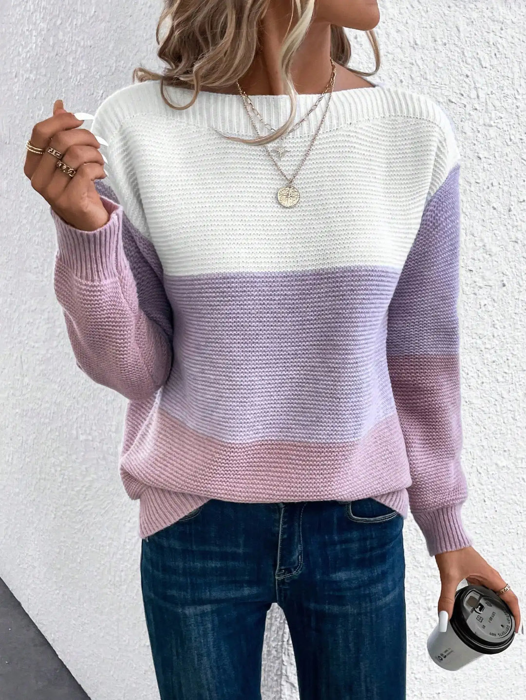 Clara - Colorblock Knitted Sweater