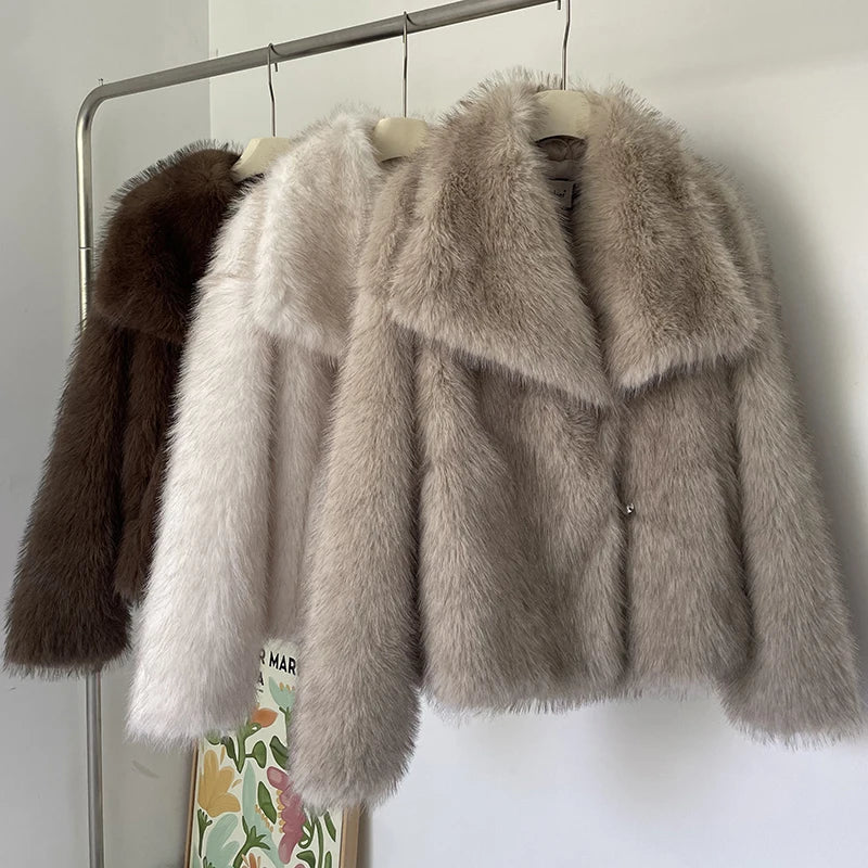 Nikki | Luxury Faux Fur Gradient Winter Coat