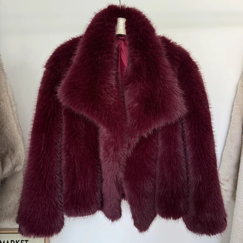 Nikki | Luxury Faux Fur Gradient Winter Coat