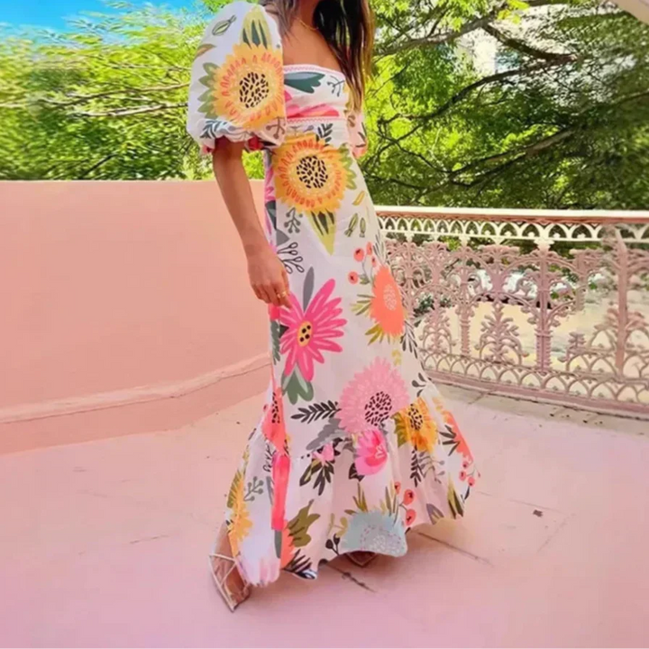 LARAVEL - SOPHISTICATED PLEATED MAXI DRESS