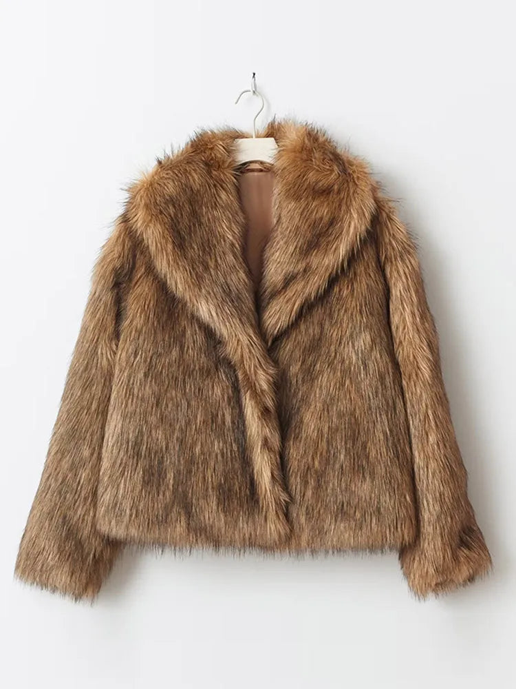 Kim | Winter Fluffy Fur Coat Oversized Plush Jacket