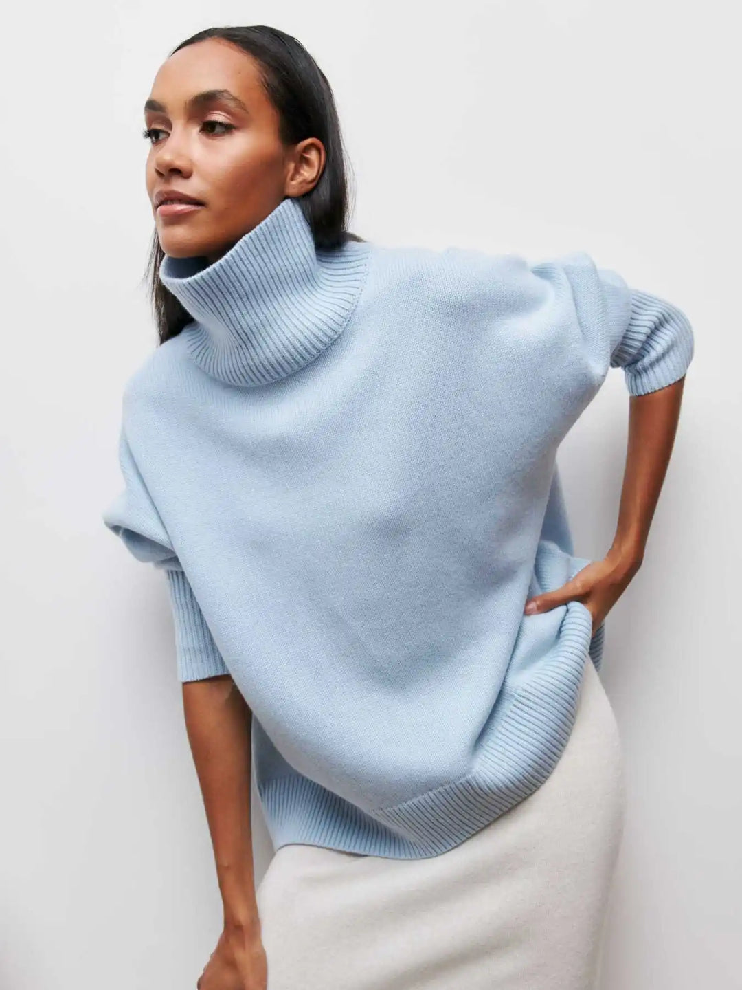 MAEVA - HIGH-NECK PULLOVER SWEATER