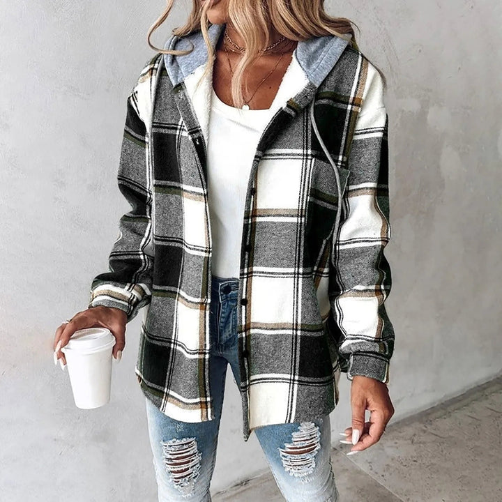 ELEANOR - HOODED PLAID JACKET