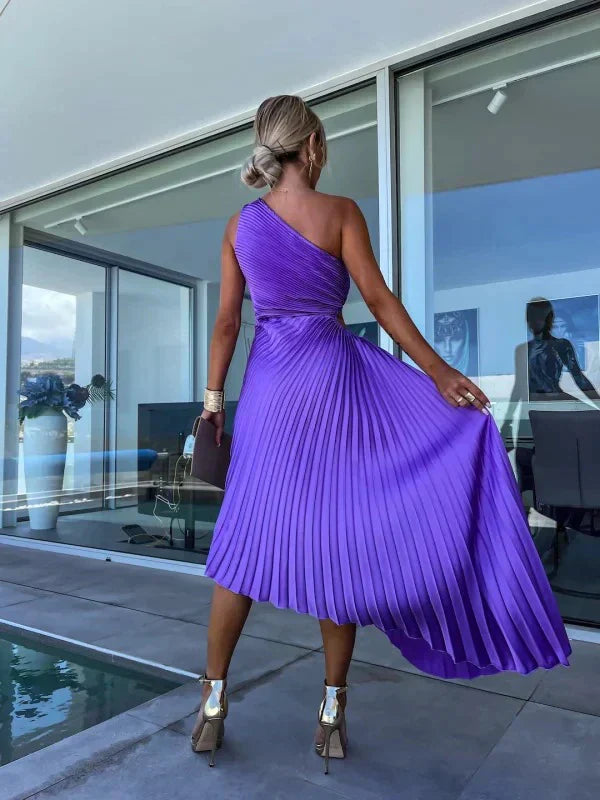 ARIANA – ASSYMETRICAL DRAPED DRESS