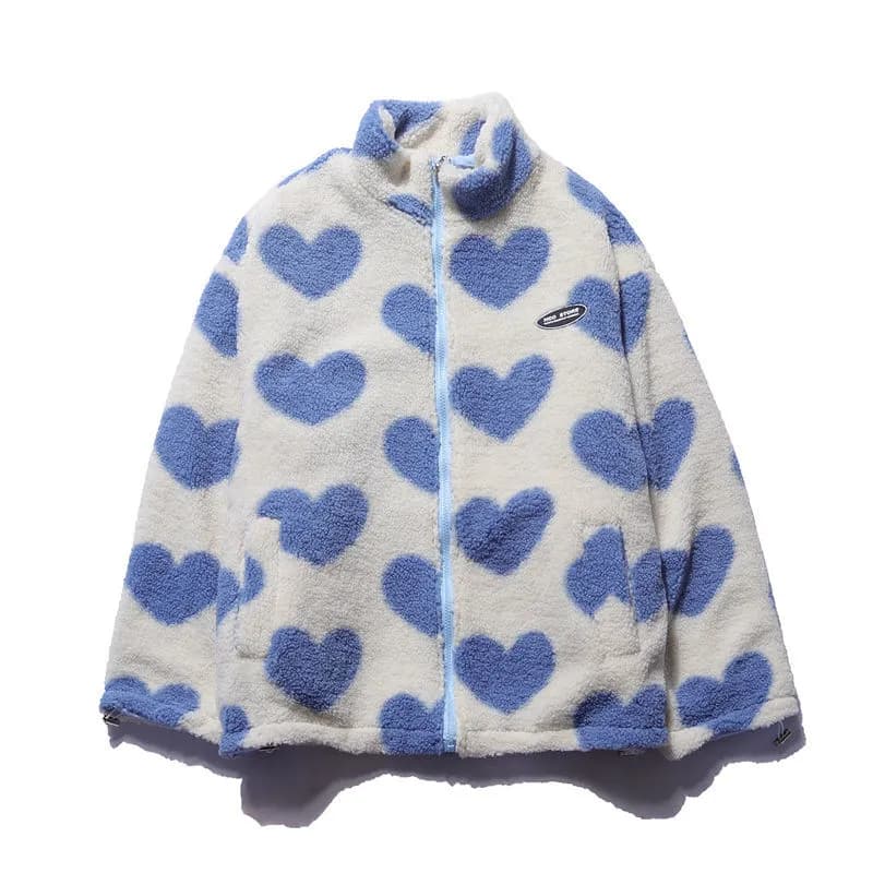 KATHRYN - HEART PRINT REVERSIBLE JACKET