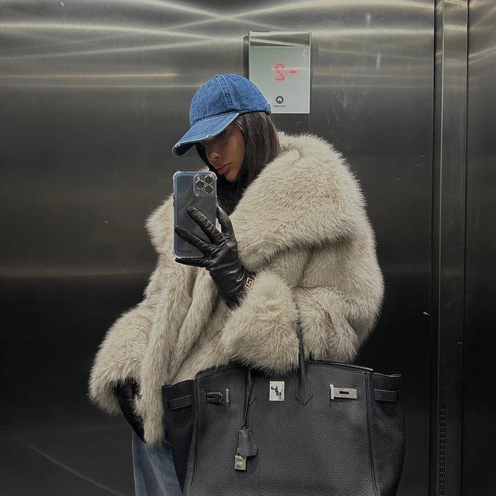 Nikki | Luxury Faux Fur Gradient Winter Coat