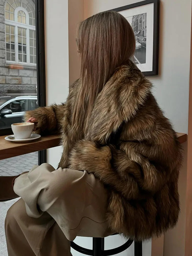 Kim | Winter Fluffy Fur Coat Oversized Plush Jacket