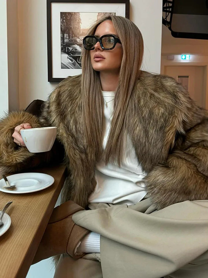 Kim | Winter Fluffy Fur Coat Oversized Plush Jacket