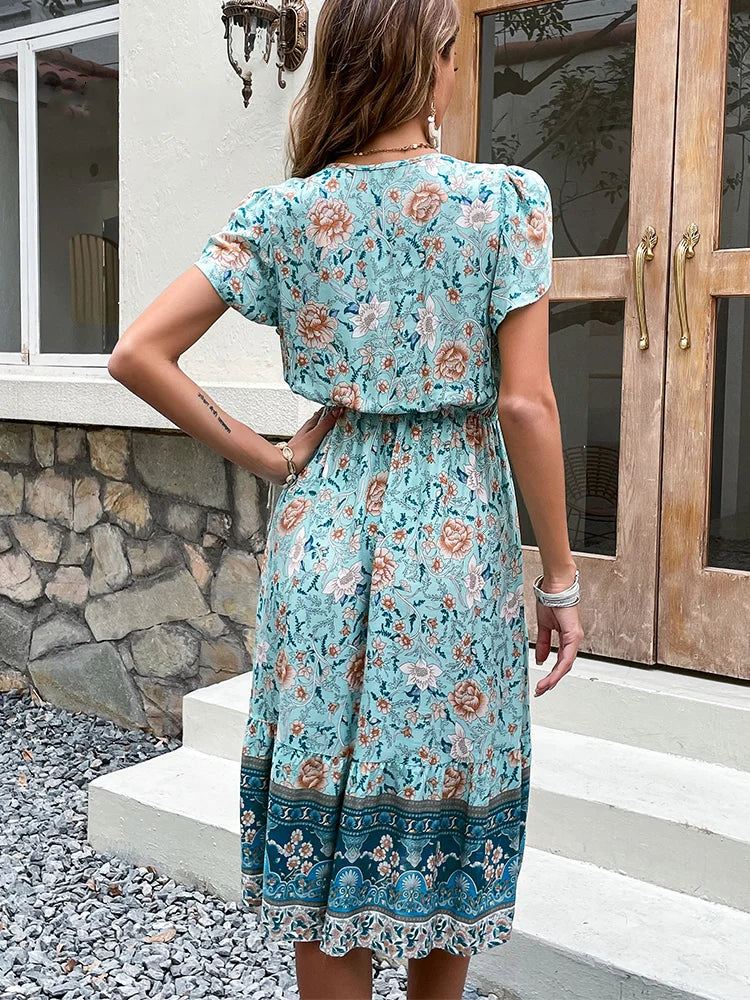 OPHERTA - BLOSSOM ELEGANT MIDI DRESS