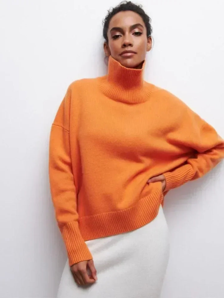 MAEVA - HIGH-NECK PULLOVER SWEATER