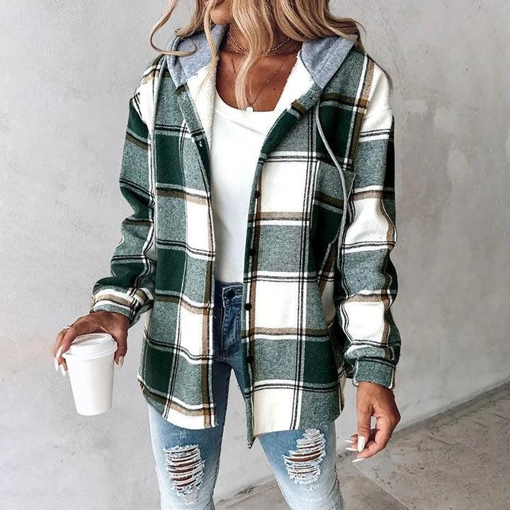 ELEANOR - HOODED PLAID JACKET