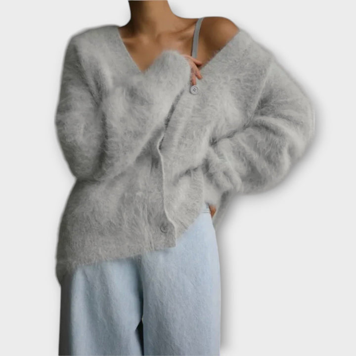 SUZANNE - FAUX FUR CARDIGAN