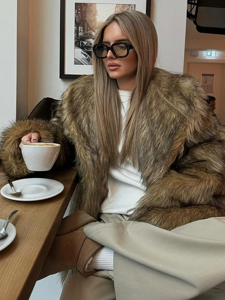 Kim | Winter Fluffy Fur Coat Oversized Plush Jacket