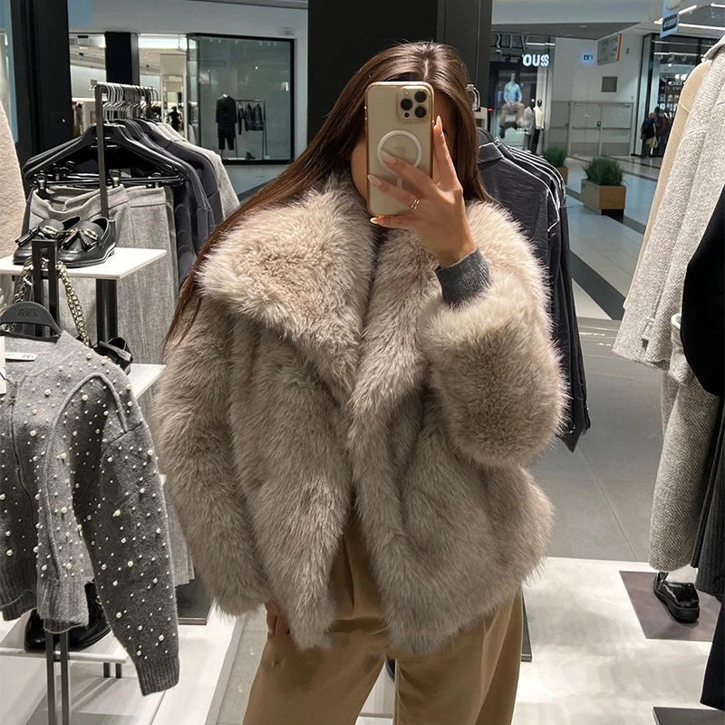 Nikki | Luxury Faux Fur Gradient Winter Coat