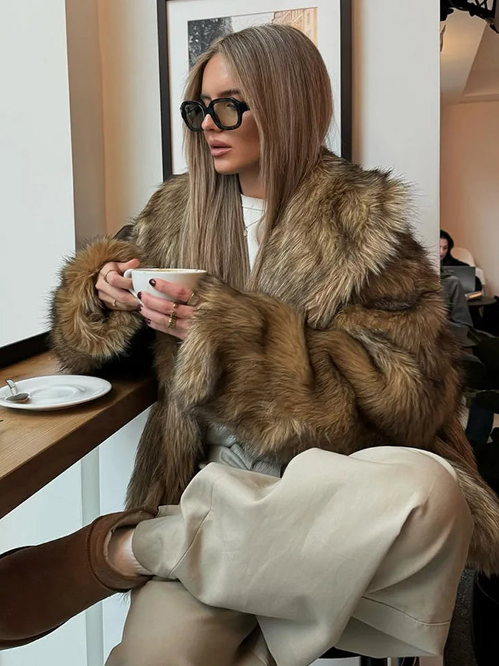 Kim | Winter Fluffy Fur Coat Oversized Plush Jacket