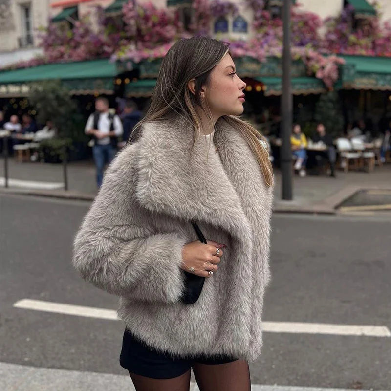 Nikki | Luxury Faux Fur Gradient Winter Coat
