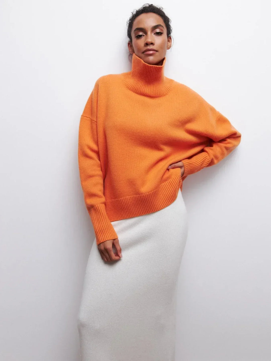 MAEVA - HIGH-NECK PULLOVER SWEATER