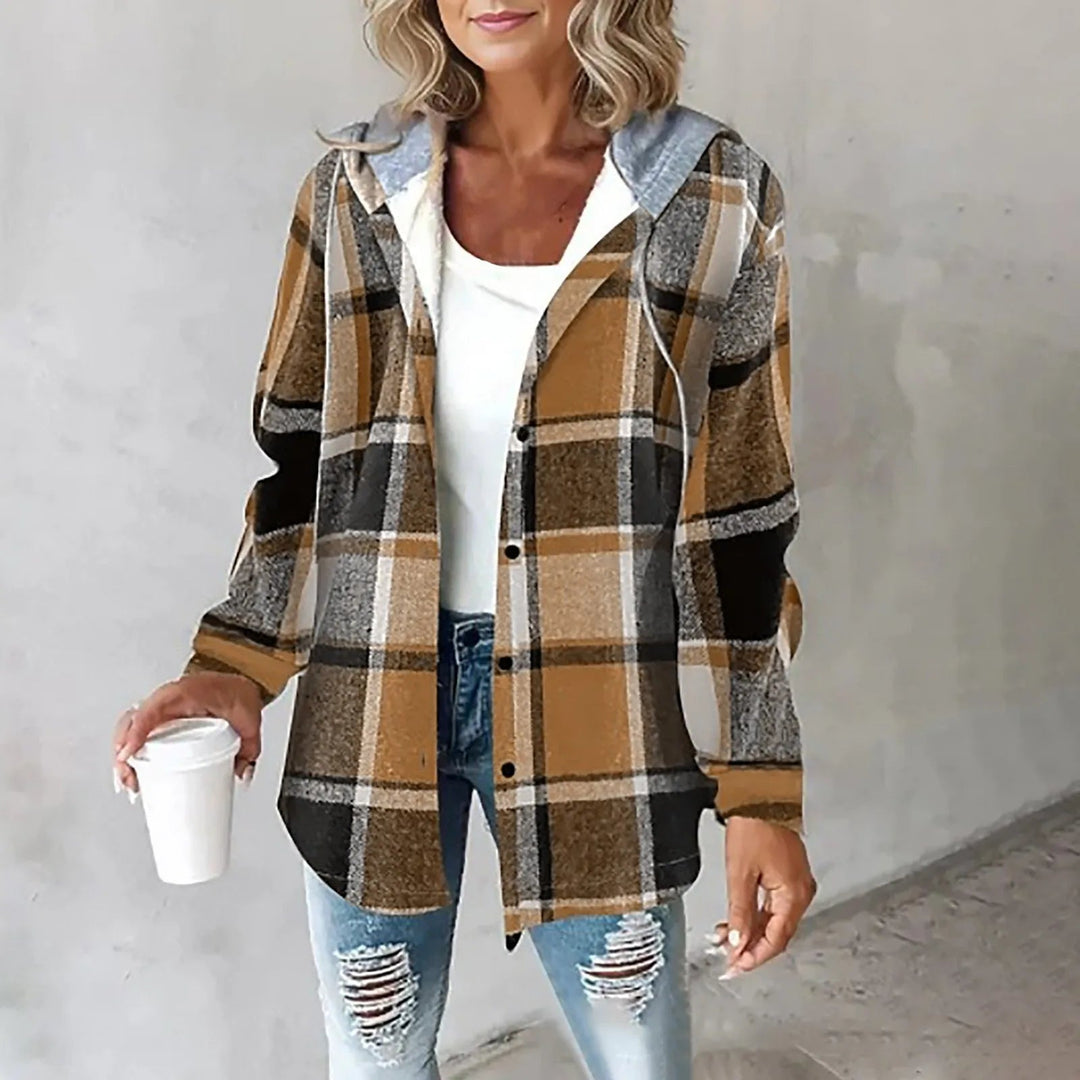 ELEANOR - HOODED PLAID JACKET