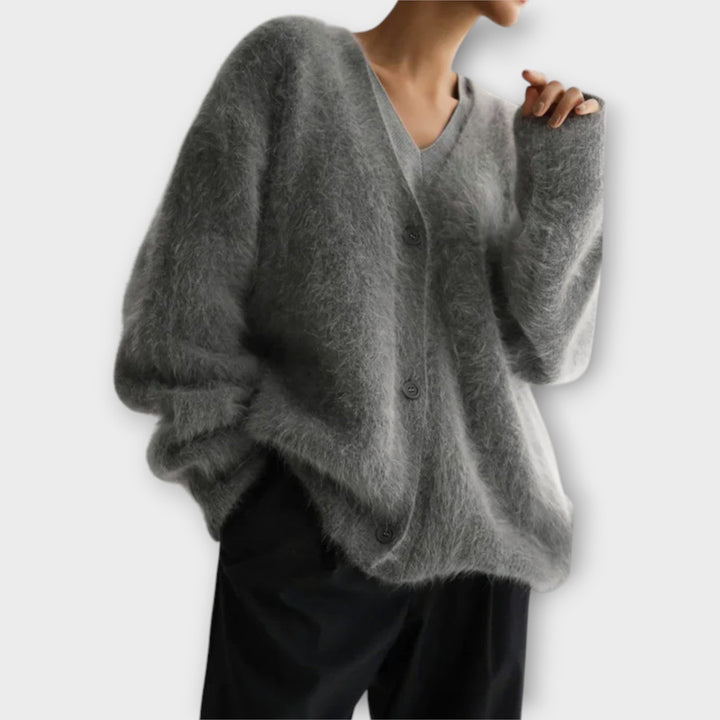 SUZANNE - FAUX FUR CARDIGAN