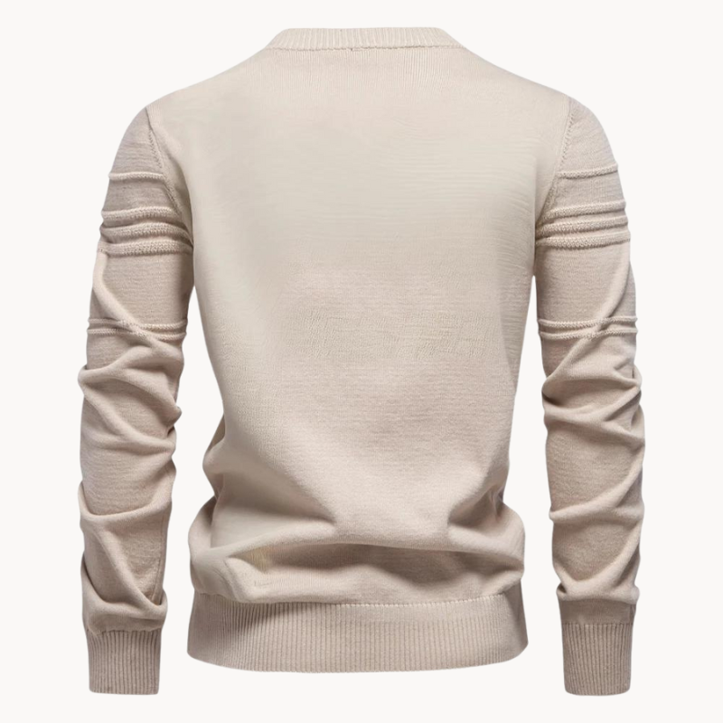 STEPHEN - CROSSHATCH CREW NECK SWEATER