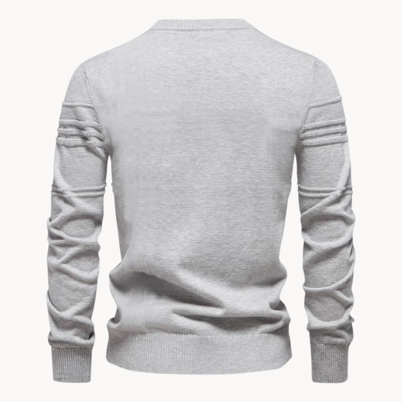 STEPHEN - CROSSHATCH CREW NECK SWEATER