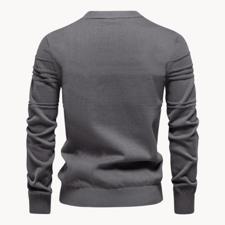 STEPHEN - CROSSHATCH CREW NECK SWEATER