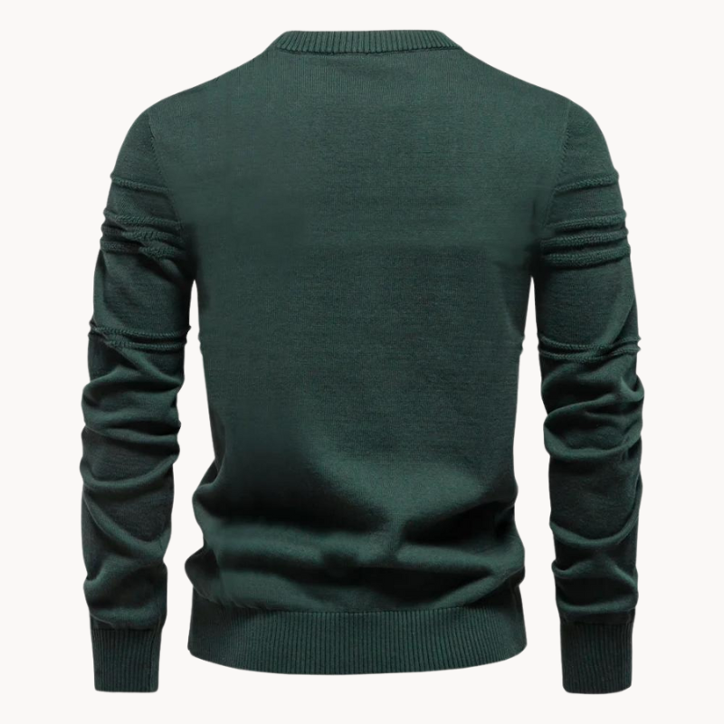 STEPHEN - CROSSHATCH CREW NECK SWEATER