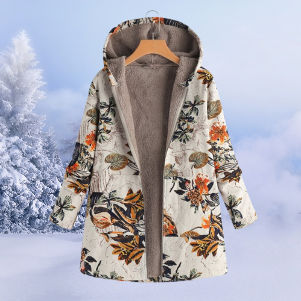 DIANA - FLORAL PRINT WINTER COAT