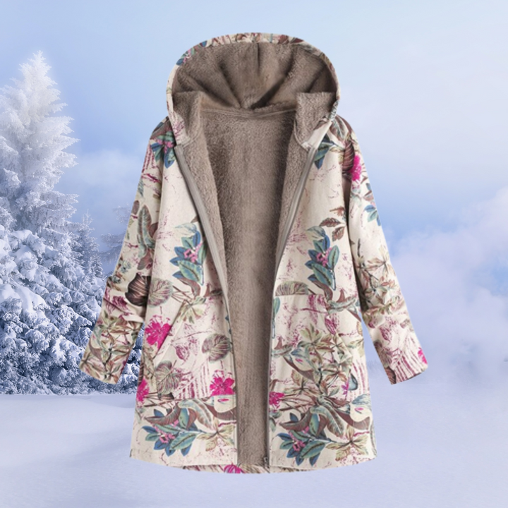 DIANA - FLORAL PRINT WINTER COAT