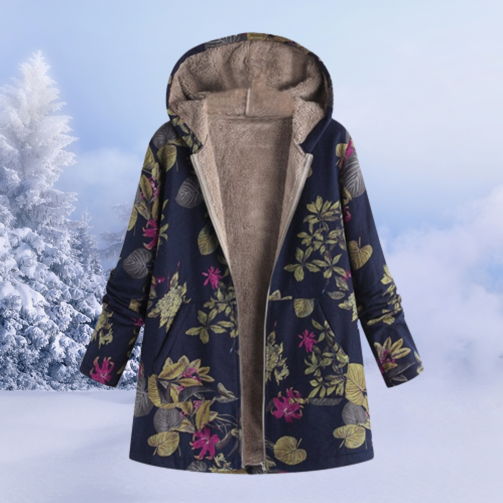 DIANA - FLORAL PRINT WINTER COAT