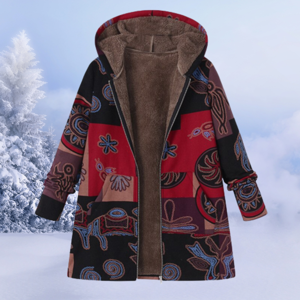 DIANA - FLORAL PRINT WINTER COAT