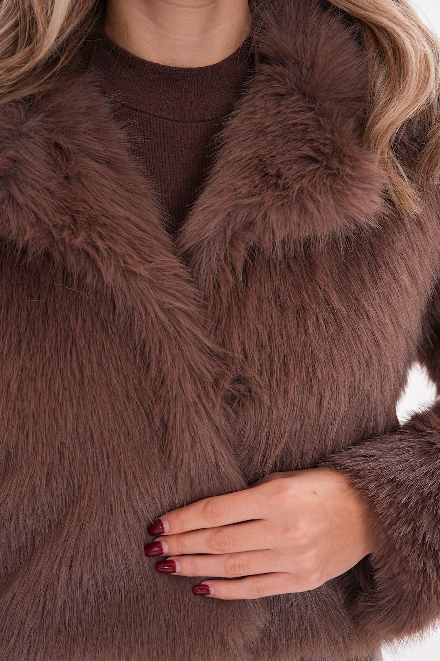 Betty | Mink Faux Fur Crop Jacket Winter Coat