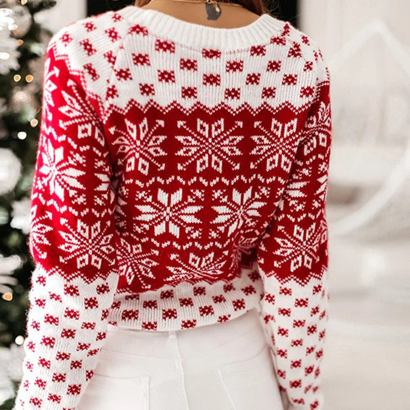 Luella | Women's Snowflake Print Christmas Sweater